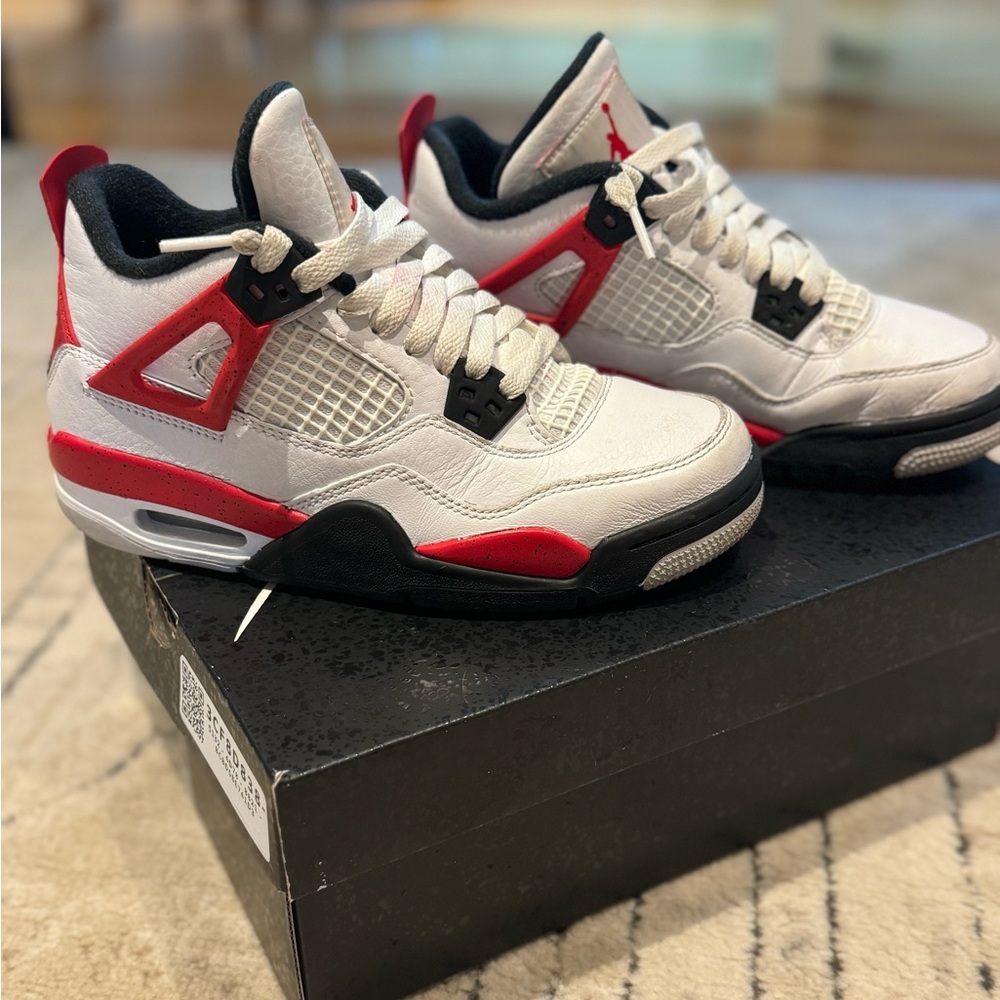 Jordan 4 retro red cement youth 3.5 with original box